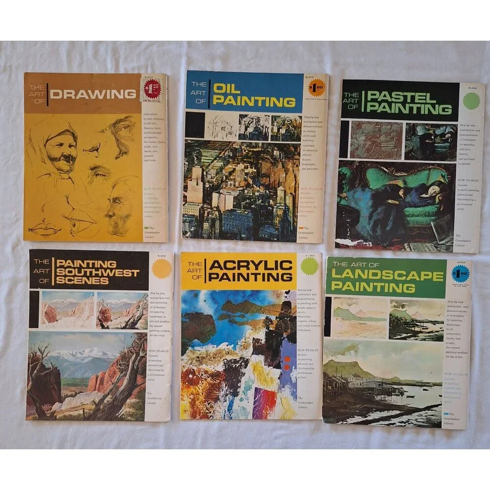 6 Drawing Vintage Book Lot Learn To Draw Sewell Foster Scheewe Trees Watercolor - Picture 15 of 15